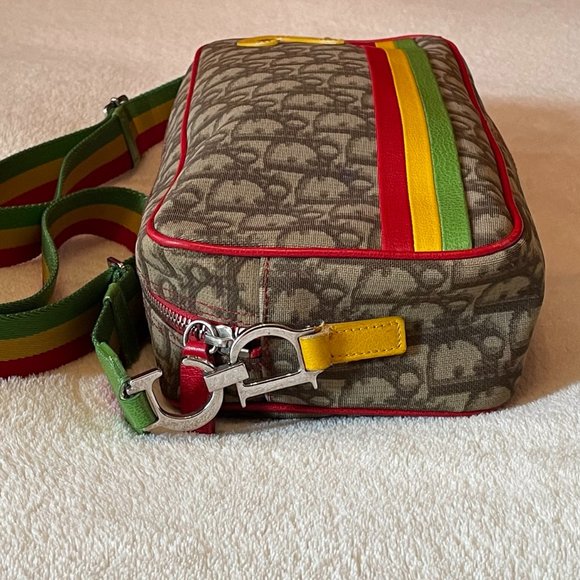 ❌SOLD❌ CHRISTIAN DIOR Monogram Trotter No. 2 Rasta Bag - Picture 6 of 16